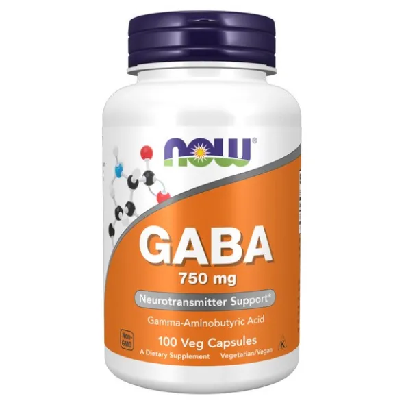 Now Foods, GABA 750 mg, kapsułki, 100 szt.