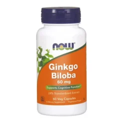 Now Foods Ginkgo Biloba 60 mg, kapsułki, 60 szt.