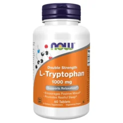 Now Foods L-Tryptophan 1000 mg Double Strength, tabletki, 60 szt.