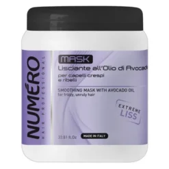 Numero Hair Professional, maska wygładzająca z olejem z awokado, 1000 ml