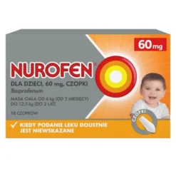 Nurofen dla dzieci, 60 mg, czopki, 10 szt.