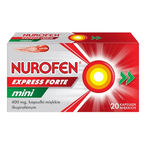 Nurofen Express Forte Mini, 400 mg, kapsułki miękkie, 20 szt.