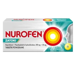 Nurofen Zatoki, 200 mg + 30 mg, tabletki powlekane, 24 szt.