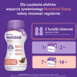Nutridrink Diasip, płyn, smak czekoladowy, 4 x 200 ml