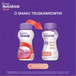 Nutridrink Diasip, płyn, smak truskawkowy, 4 x 200 ml