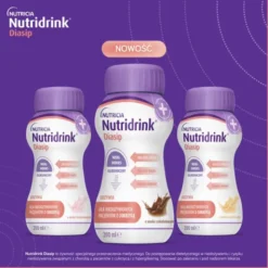 Nutridrink Diasip, płyn, smak truskawkowy, 4 x 200 ml
