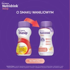 Nutridrink Diasip, płyn, smak waniliowy, 4 x 200 ml