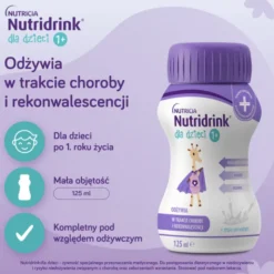 Nutridrink dla dzieci, płyn, smak neutralny, 4 x 125 ml