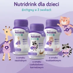 Nutridrink dla dzieci, płyn, smak neutralny, 4 x 125 ml