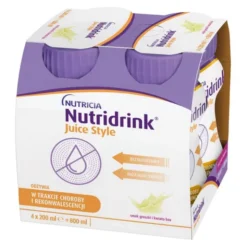 Nutridrink Juice Style, płyn, smak gruszki i kwiatu bzu, 4 x 200 ml
