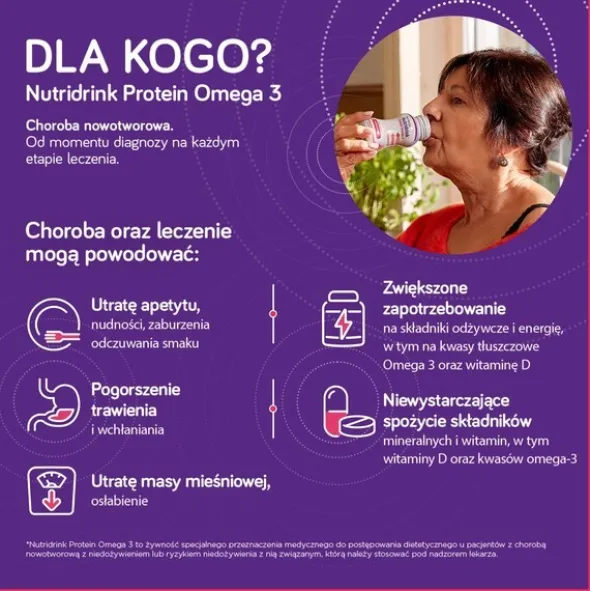 Nutridrink Protein Omega 3, płyn rześki smak mango-brzoskwinia, 4 x 125 ml