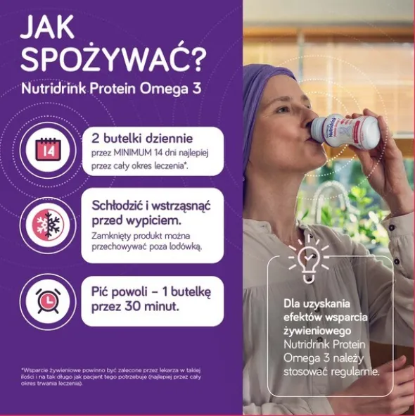 Nutridrink Protein Omega 3, płyn rześki smak mango-brzoskwinia, 4 x 125 ml