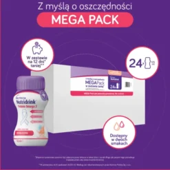 Nutridrink Protein Omega 3, zestaw MEGA Pack o smaku mango-brzoskwinia (6 x 4) x 125 ml