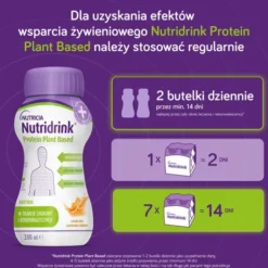 Nutridrink Protein Plant Based, płyn o smaku dyni z marchewką i imbirem, 4 x 200 ml