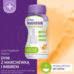 Nutridrink Protein Plant Based, płyn o smaku dyni z marchewką i imbirem, 4 x 200 ml