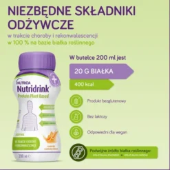 Nutridrink Protein Plant Based, płyn o smaku dyni z marchewką i imbirem, 4 x 200 ml