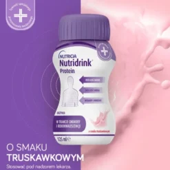 Nutridrink Protein, płyn o smaku truskawkowym, 4 x 125 ml