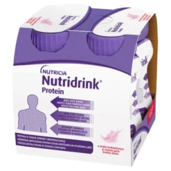 Nutridrink Protein, płyn o smaku truskawkowym, 4 x 125 ml