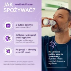 Nutridrink Protein, rześki smak czerwonych owoców, płyn, 4 x 125 ml