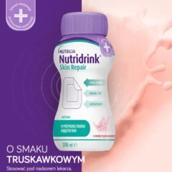 Nutridrink Skin Repair, smak truskawkowy, płyn, 4 x 200 ml