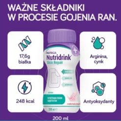 Nutridrink Skin Repair, smak waniliowy, płyn, 4 x 200 ml
