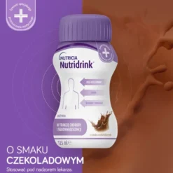 Nutridrink, smak czekoladowy, płyn, 4 x 125 ml