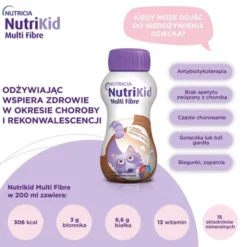 NutriKid Multi Fibre, smak czekoladowy, płyn, 200 ml