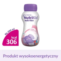 NutriKid Multi Fibre, smak truskawkowy, płyn, 200 ml