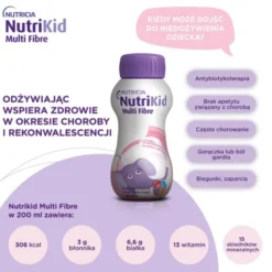 NutriKid Multi Fibre, smak truskawkowy, płyn, 200 ml