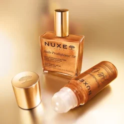 Nuxe Huile Prodigieuse OR, wielofunkcyjny suchy olejek do pielęgnacji twarzy, ciała i włosów, roll-on, 60 ml