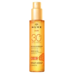 Nuxe Sun, brązujący olejek do opalania, do twarzy i ciała w sprayu, SPF 30, 150 ml
