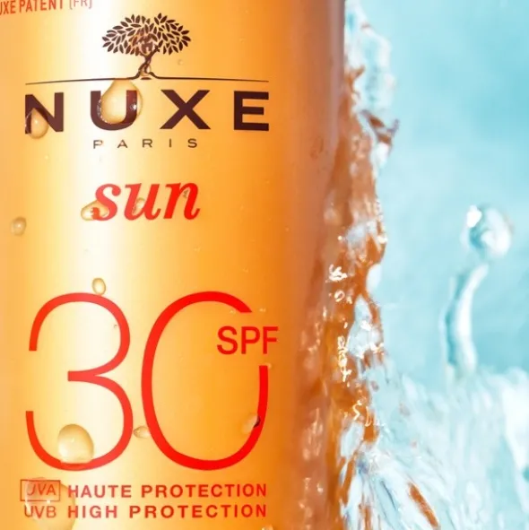 Nuxe Sun, mleczko do opalania twarzy i ciała SPF 30, spray, 150 ml