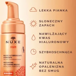 Nuxe Sun, pianka samoopalająca, nawilżająca, 150 ml