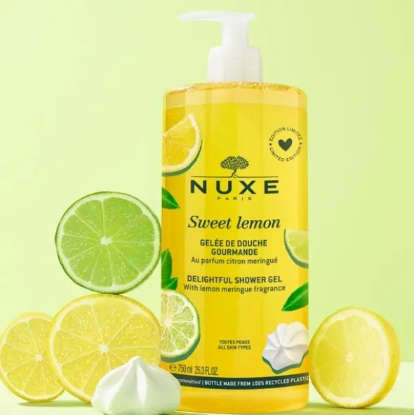 Nuxe Sweet Lemon, żel, pod prysznic, 750 ml