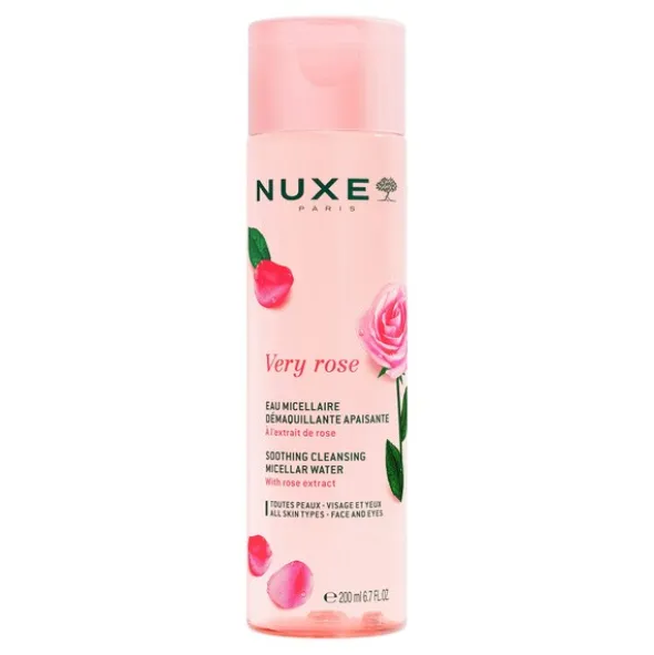 Nuxe Very Rose, łagodząca woda micelarna 3w1, 200 ml