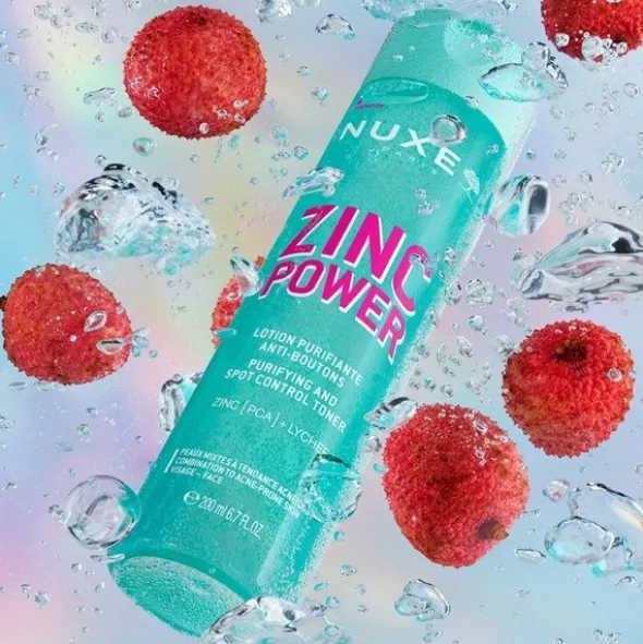 Nuxe Zinc Power, tonik oczyszczający i zwalczający wypryski, 200 ml