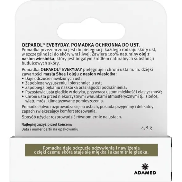Oeparol Everyday, pomadka ochronna do ust, 4,8 g