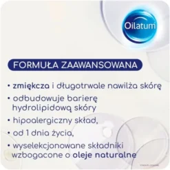 Oilatum, Aksamitne Mleczko do ciała dla skóry podrażnionej, swędzącej i bardzo suchej, 400 ml