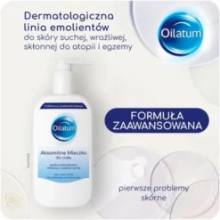 Oilatum, Aksamitne Mleczko do ciała dla skóry podrażnionej, swędzącej i bardzo suchej, 400 ml