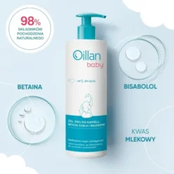 Oillan Baby, żel do mycia ciała i włosów 3 w 1, 400 ml