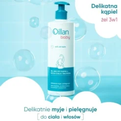 Oillan Baby, żel do mycia ciała i włosów 3 w 1, 400 ml