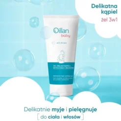 Oillan Baby, żel do mycia ciała i włosów 3 w 1, 100 ml