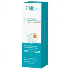 Oillan Cold Cream, odżywczy krem do twarzy i ciała na każdą pogodę SPF 30, 50 ml