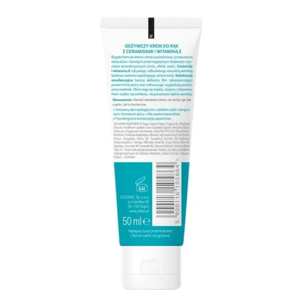 Oillan Cold Cream, odżywczy krem do rąk, 50 ml