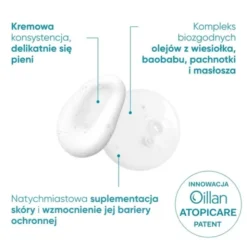 Oillan Derm+, kremowy żel do mycia ciała, 400 ml