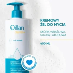 Oillan Derm+, kremowy żel do mycia ciała, 400 ml