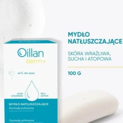 Oillan Derm+, mydło natłuszczające, 100 g