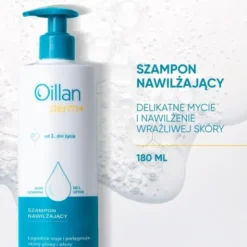 Oillan Derm+, szampon nawilżający, 180 ml