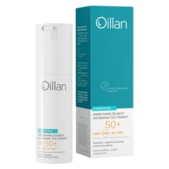 Oillan Hydrating, krem nawilżający do twarzy SPF50+ dla skóry suchej i wrażliwej, 50 ml