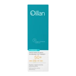 Oillan Hydrating, krem nawilżający do twarzy SPF50+ dla skóry suchej i wrażliwej, 50 ml